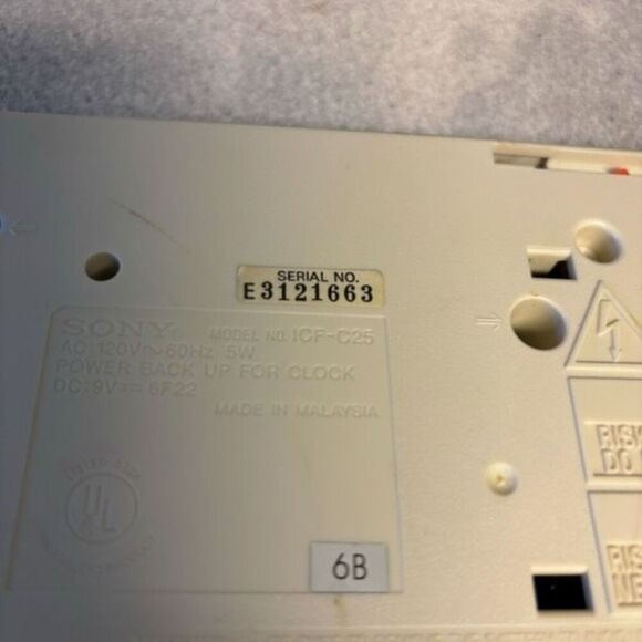 Sony Model ICF-C25 Dream Machine Clock Radio *Works* - Picture 8 of 8